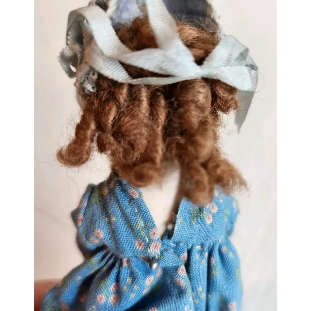Vintage bisque porcelain victorian doll 6